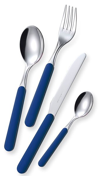 Servizio Set di Posate 24 Pezzi in Acciaio Eme Bonita Blu 55