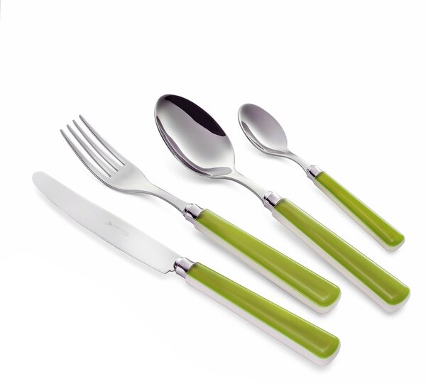 Servizio Set di Posate 24 pezzi in Acciaio Inox Eme Candy Verde 391