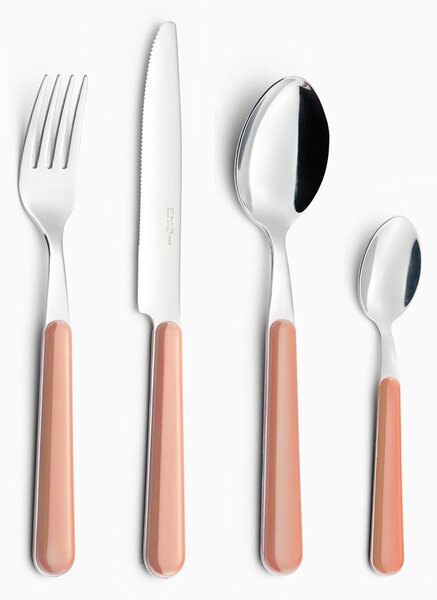 Servizio Set di Posate 24 pezzi in Acciaio Inox Eme Brio Salmone 13