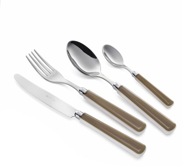 Servizio Set di Posate 24 pezzi in Acciaio Inox Eme Candy Nocciola 408
