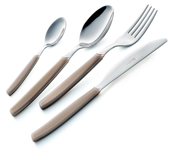 Servizio Set di Posate 24 pezzi in Acciaio Inox Eme Cromo Nocciola 408