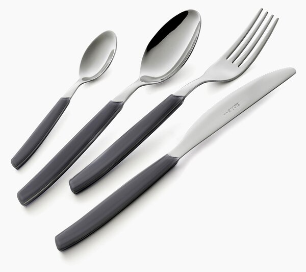 Servizio Set di Posate 24 pezzi in Acciaio Inox Eme Cromo Grigio 432