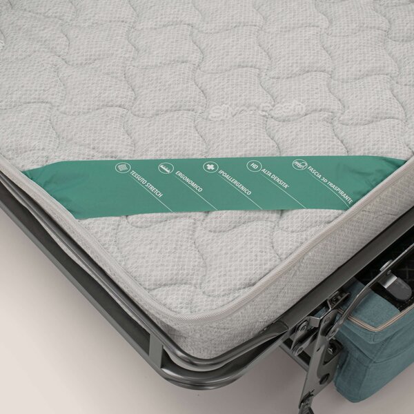 Bjorn divano letto sfoderabile con materasso H18 cm e poggiatesta recl