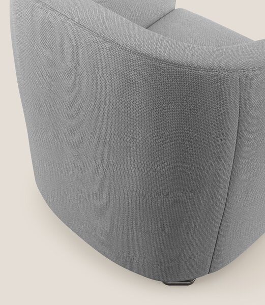 Cloe Poltroncina in tessuto smacchiabile con acqua QuickClean T08 grig