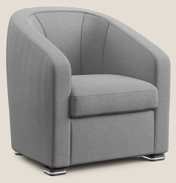 Cloe Poltroncina in tessuto smacchiabile con acqua QuickClean T08 grig
