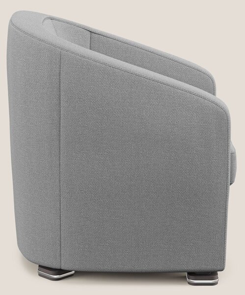 Cloe Poltroncina in tessuto smacchiabile con acqua QuickClean T08 grig