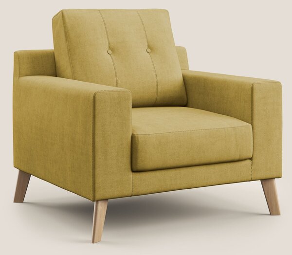 Danish poltroncina in tessuto morbido impermeabile T02 giallo