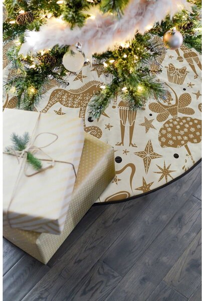 Tappeto in cotone sotto l'albero di Natale , ø 130 cm Golden Nut Cracker - Butter Kings