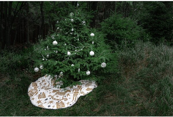 Tappeto in cotone sotto l'albero di Natale , ø 130 cm Golden Nut Cracker - Butter Kings