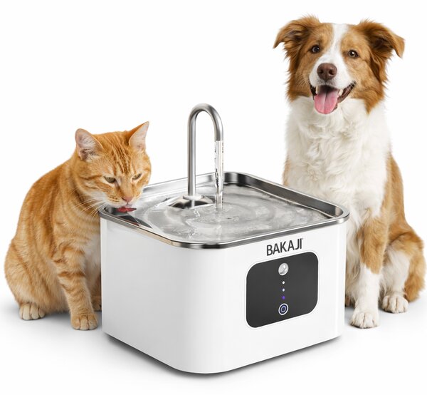 Fontana Dispenser Erogatore d'Acqua da 3,5 Litri Intelligente per Cani e Gatti con Sensore