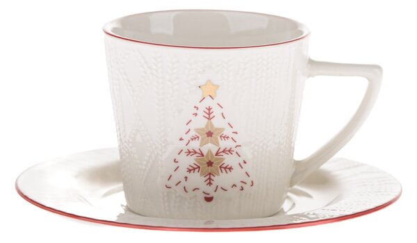 Tazzina bianca in porcellana a tema natalizio 110 ml Xmas Tree – Dakls