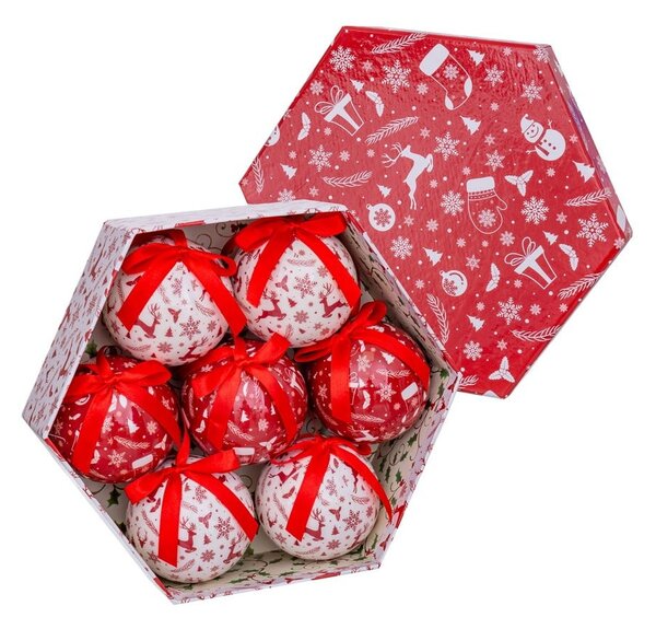 Set di palline di Natale in carta 7 pz Red Memory – Casa Selección