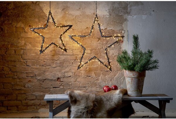 Decorazione luminosa nera per esterni con motivo natalizio Spiky - Star Trading