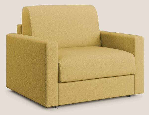 Chris poltrona letto in tessuto impermeabile T13 giallo