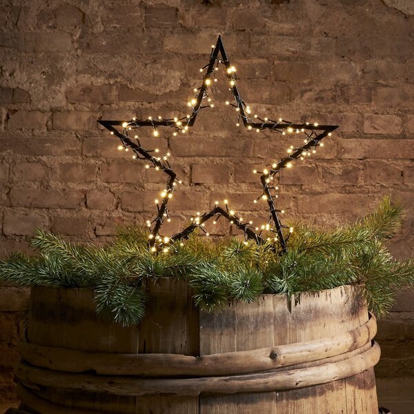 Decorazione luminosa nera per esterni con motivo natalizio Spiky - Star Trading