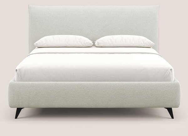 EROS letto imbottito in piuma con vano contenitore in pregiato e fresc