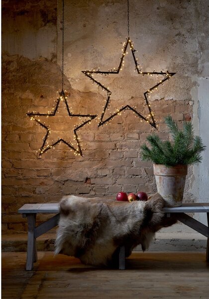 Decorazione luminosa nera per esterni con motivo natalizio Spiky - Star Trading