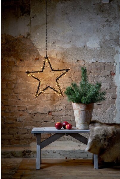 Decorazione luminosa nera per esterni con motivo natalizio Spiky - Star Trading
