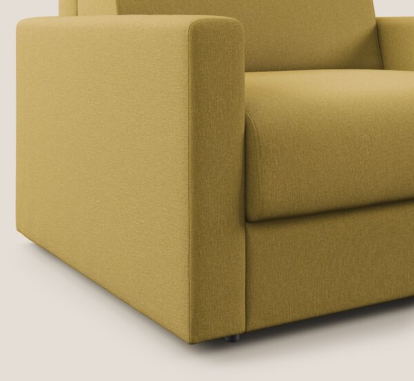 Chris poltrona letto in tessuto impermeabile T13 giallo