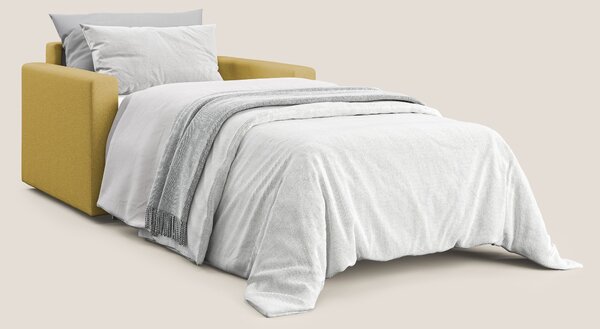 Chris poltrona letto in tessuto impermeabile T13 giallo