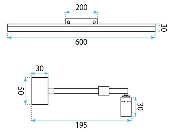 Applique da bagno LED APP1870-1W 60cm CHROME