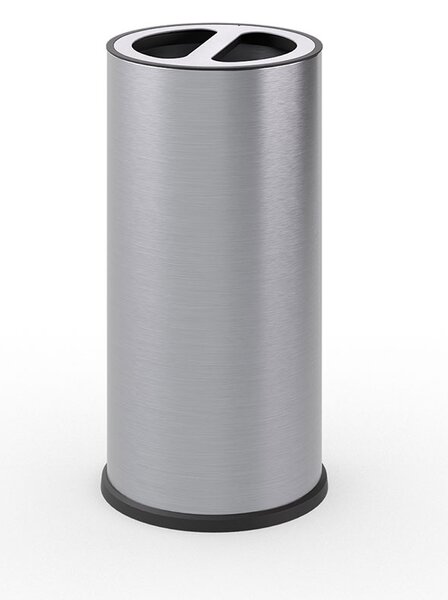 Pattumiera a Bidone Ø 35x71 cm 2 Scomparto da 35 L in Acciaio Inox Satinato