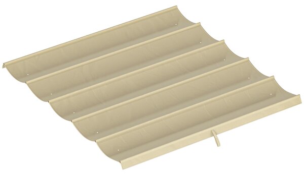 Telo per Pergola 250x255 cm con 10 Fori di Drenaggio in Poliestere Beige