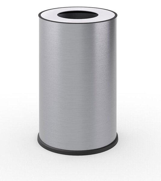 Pattumiera a Bidone Ø 45,5x70,5 cm 1 Scomparto 100 L in Acciaio Inox Satinato