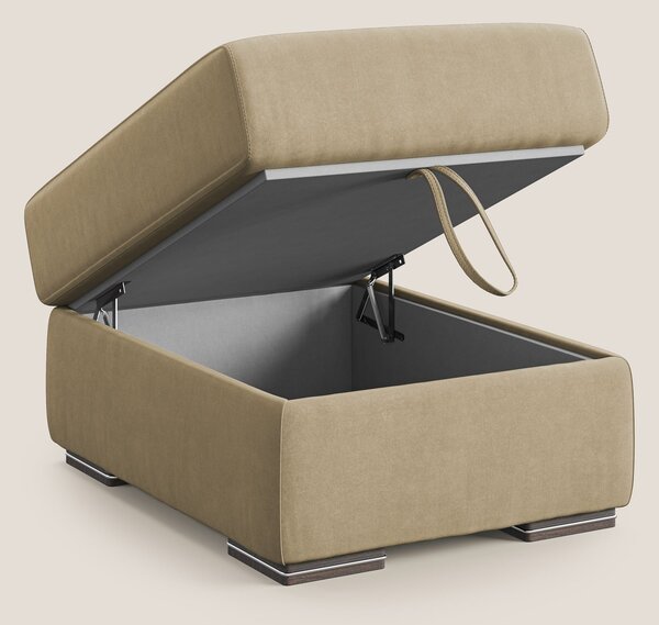 Sun pouf apribile contenitore in microfibra smacchiabile T11 beige