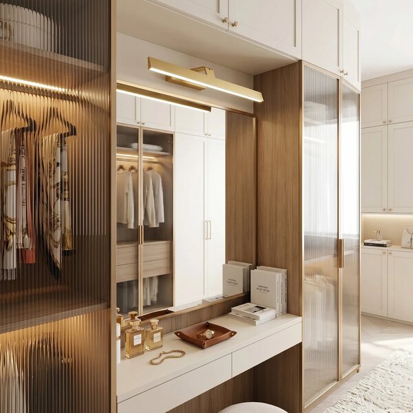Applique da bagno LED SWE008-1W 58cm BRUSH GOLD