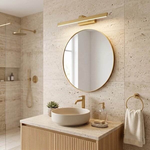 Applique da bagno LED SWE008-1W 58cm BRUSH GOLD