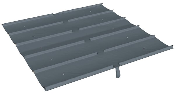 Telo per Pergola 288x298 cm con Fori di Drenaggio in Poliestere Traspirante UV30+ Grigio