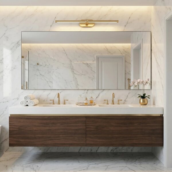 Applique da bagno LED APP1893-1W 60 cm BRUSH GOLD