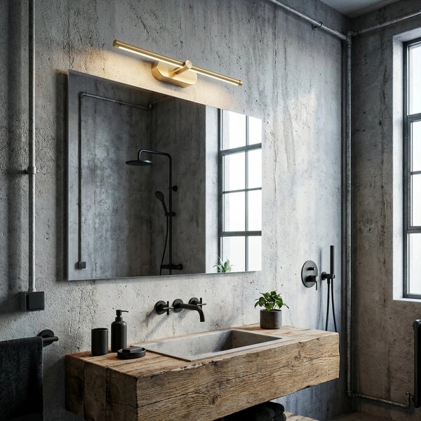 Applique da bagno LED APP1893-1W 60 cm BRUSH GOLD