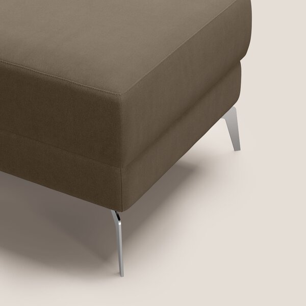 Star Pouf con piedini alti in microfibra impermeabile T11 marrone