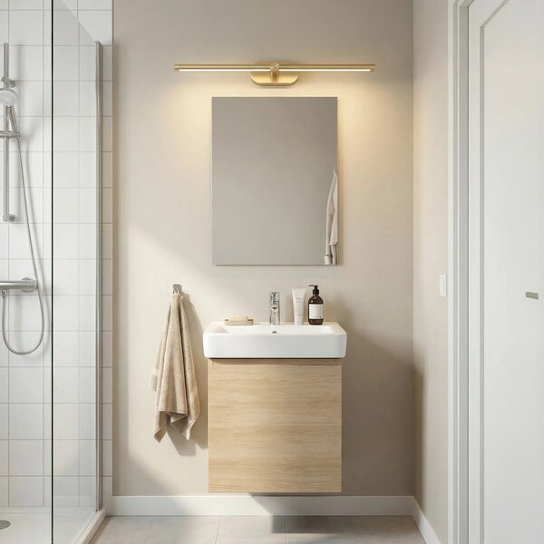 Applique da bagno LED APP1893-1W 60 cm BRUSH GOLD