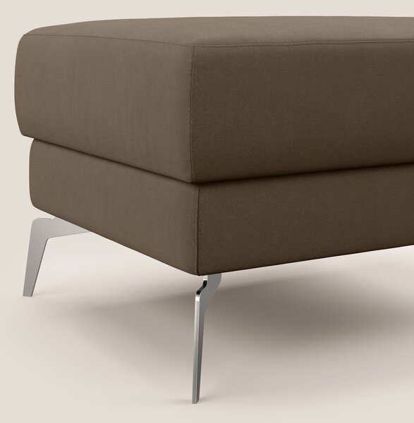 Star Pouf con piedini alti in microfibra impermeabile T11 marrone