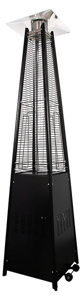 Stufa a Fungo a Gas Max 13kW Fiamma Viva Verticale 52x52x227 cm Pyramid Nero