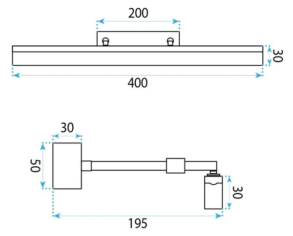 Applique da bagno LED APP1872 40 CM GOLD