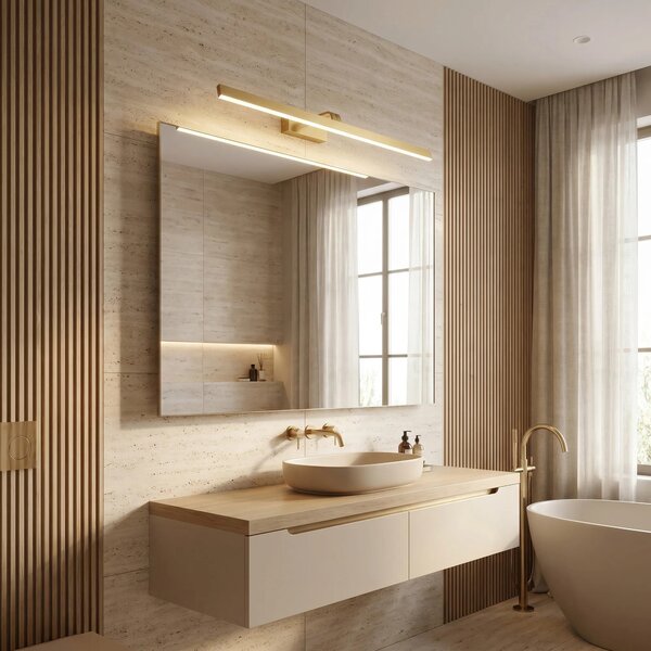 Applique da bagno LED SWE009-1W 73cm BRUSH GOLD