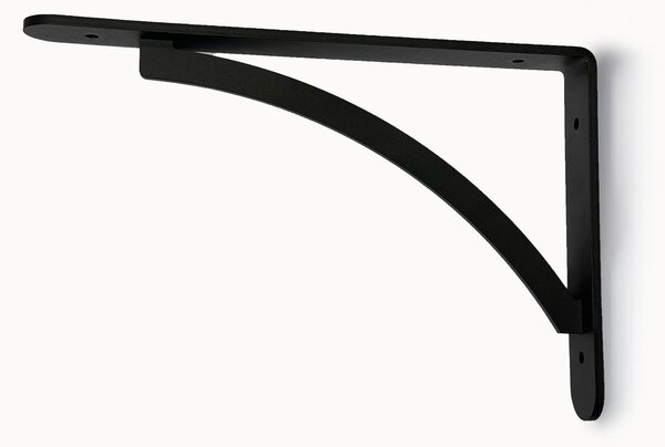 Coppia di Staffe Supporto per Lavello a Muro 36x24 cm in Ferro Verniciato Nero