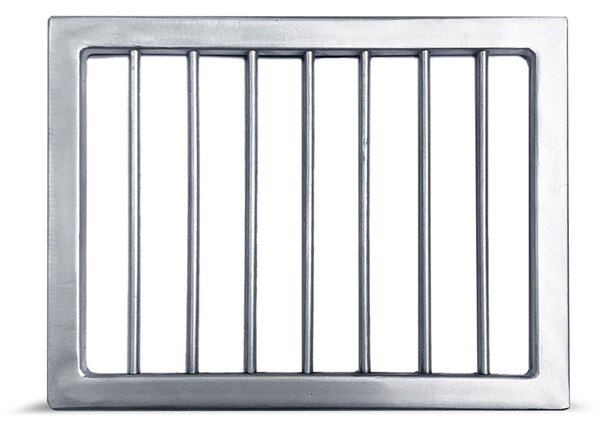 Griglia per Vasca Fontana Oslo 28,6x21,6x1 cm in Ferro Zincato Grigio