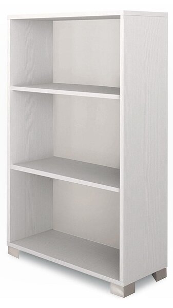 Libreria a Giorno 3 Ripiani 70x29x118 cm Bianco Fiammato
