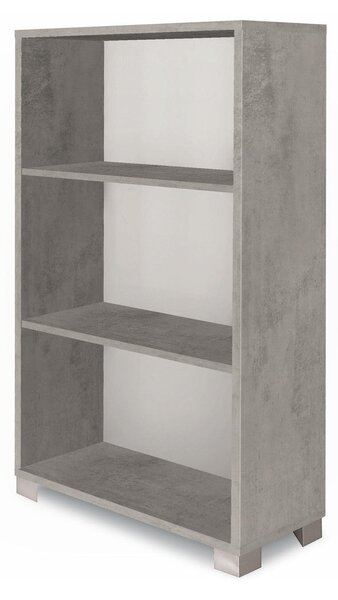 Libreria a Giorno 3 Ripiani 70x29x118 cm Cemento