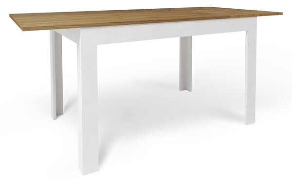 Tavolo Allungabile 120/170x80x75 cm Noce Stelvio e Ossido Bianco