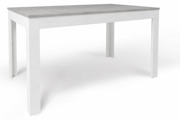 Tavolo Allungabile 140/00x80x75 cm Cemento e Ossido Bianco