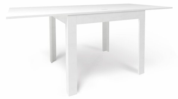 Tavolo Allungabile 90/180x90x75 cm Ossido Bianco e Ossido Bianco