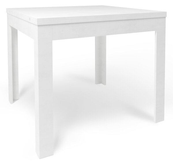 Tavolo Allungabile 90/180x90x75 cm Ossido Bianco e Ossido Bianco