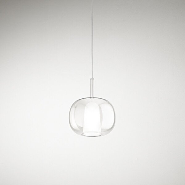 Lampadario moderno perenz illumina rain 8249+6747 cl e27 led vetro metallo - Perenz