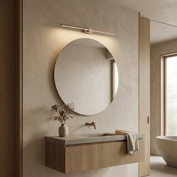 Applique da bagno LED APP1897-1W 80 cm BRUSH COPPER